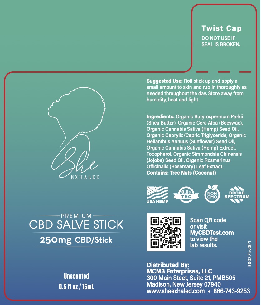 Organic CBD Salve Stick Unscented